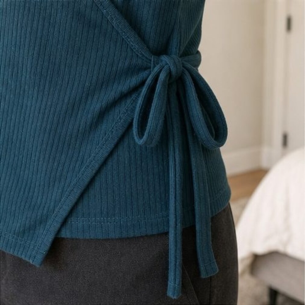 Teal Ruffle Blouse - Picture 6 of 6